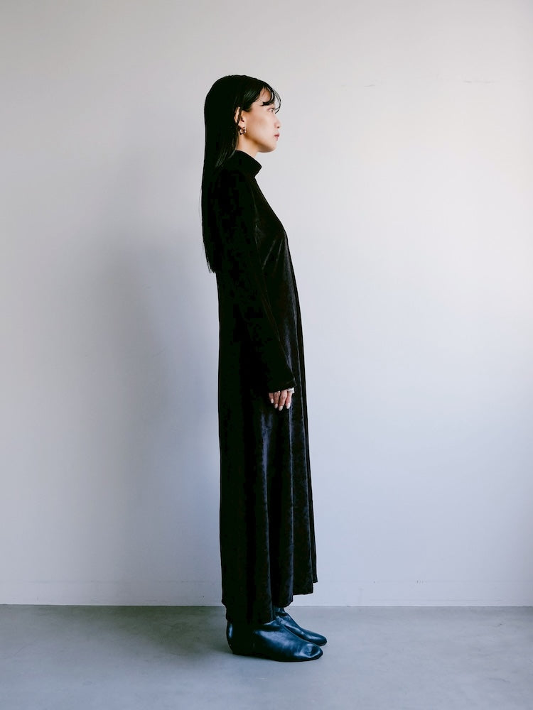 Black Velour Stretch Dress