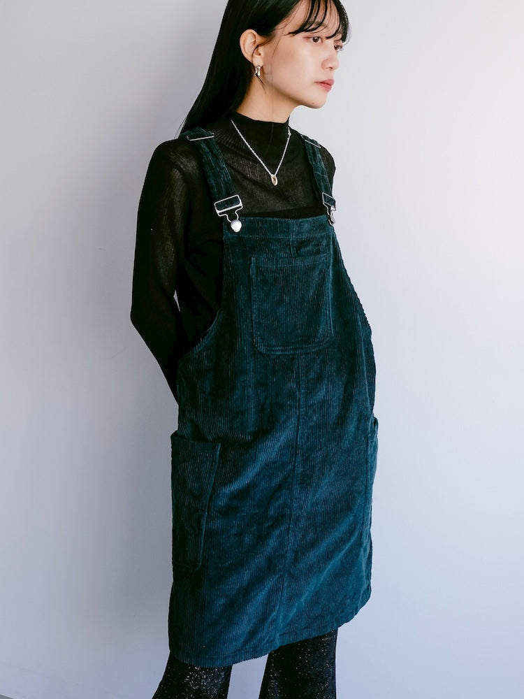 Corduroy Salopette / Green
