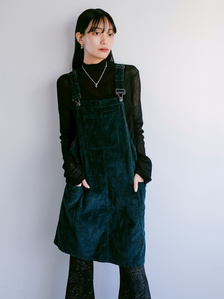 Corduroy Salopette / Green