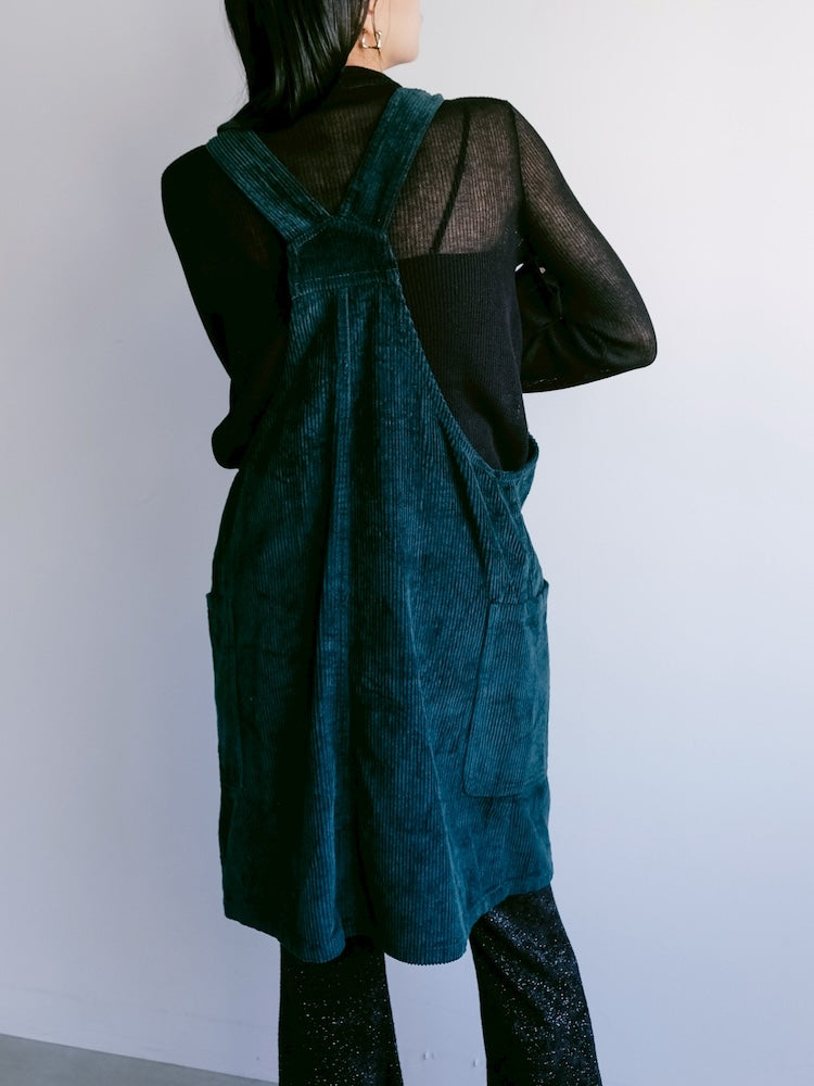 Corduroy Salopette / Green