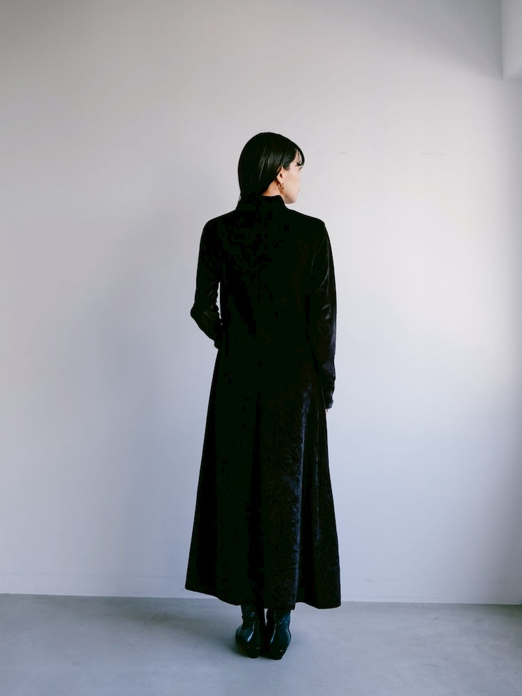 Black Velour Stretch Dress