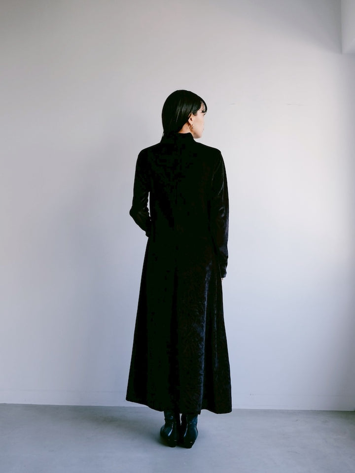 Black Velour Stretch Dress