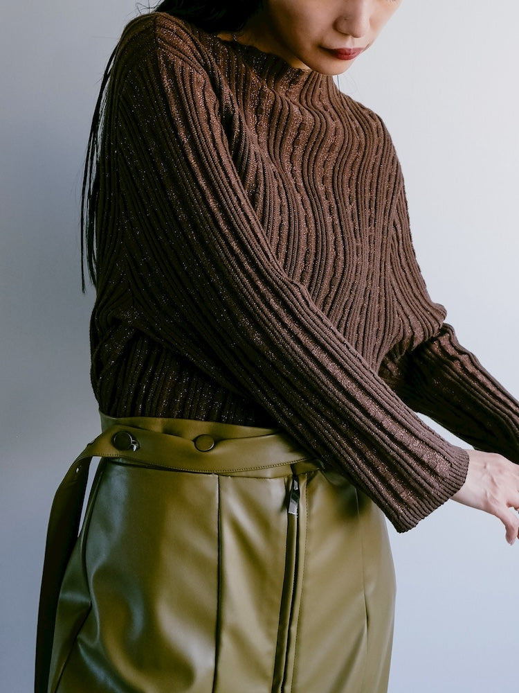 70s Lame Rib Knit