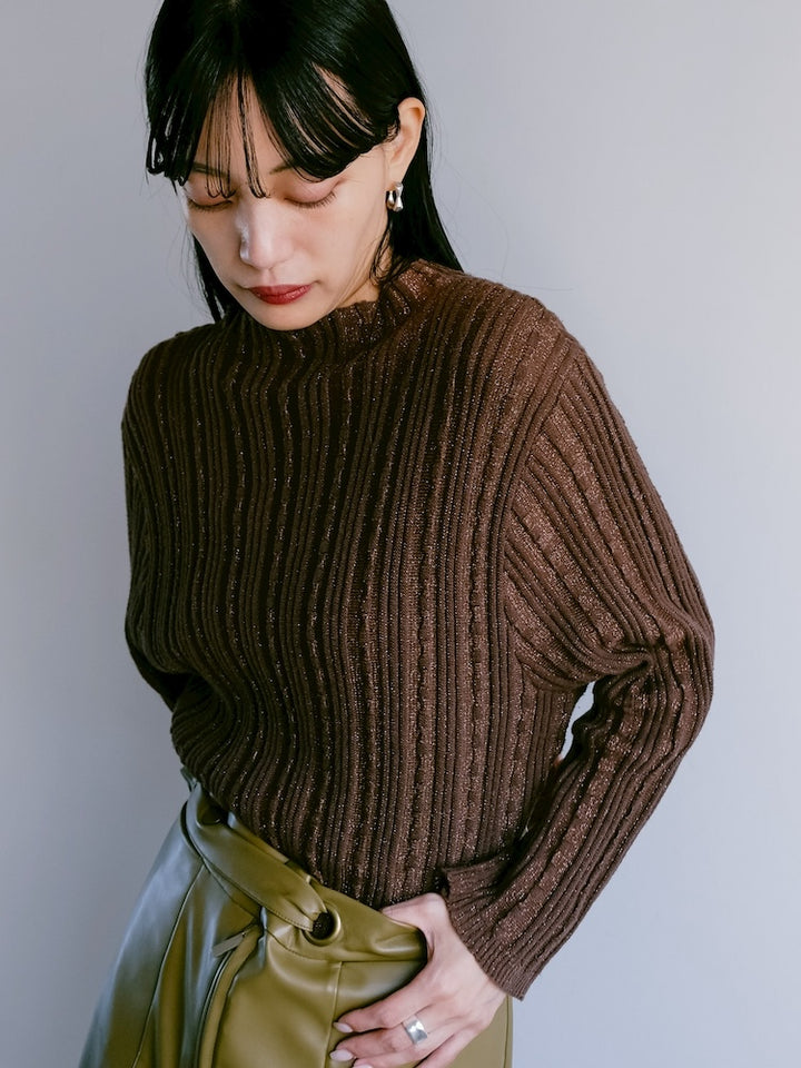 70s Lame Rib Knit
