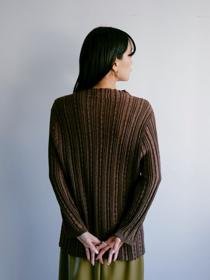 70s Lame Rib Knit