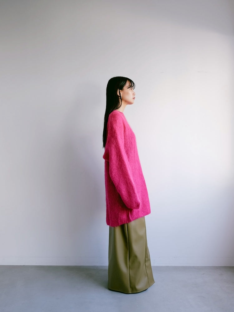 Acrylic Mohair Magenta Knit