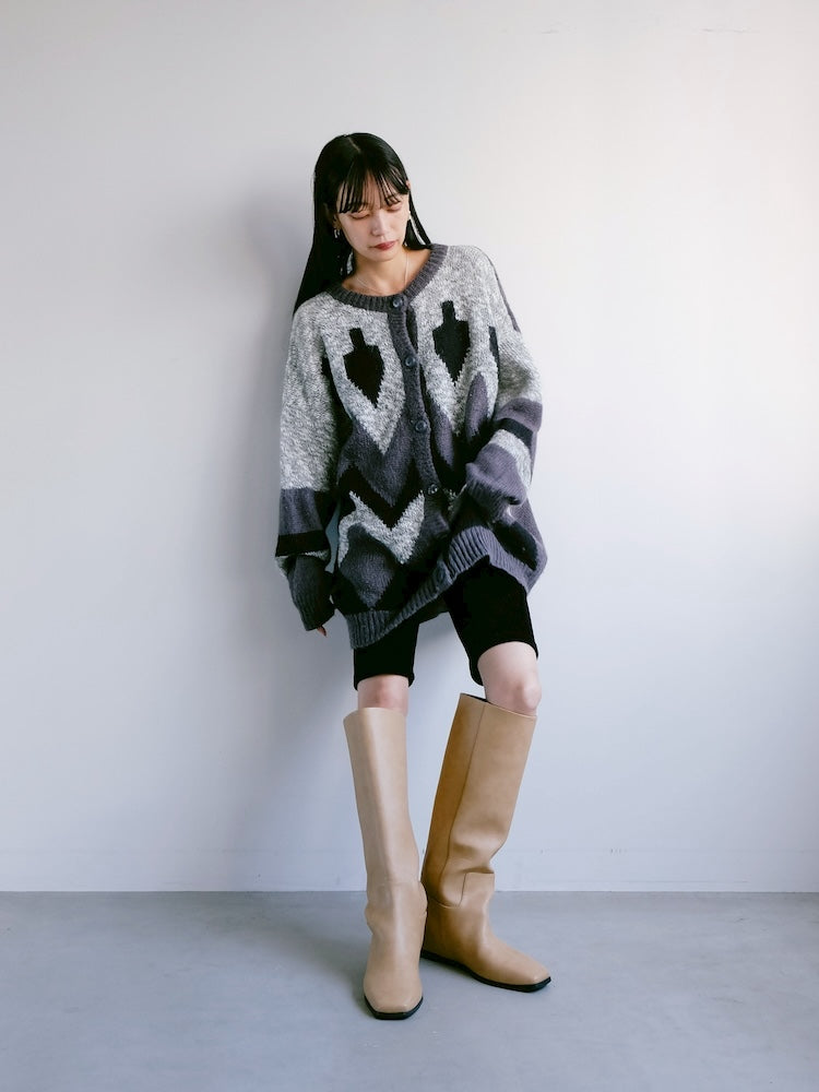 Geometry Gray Cardigan