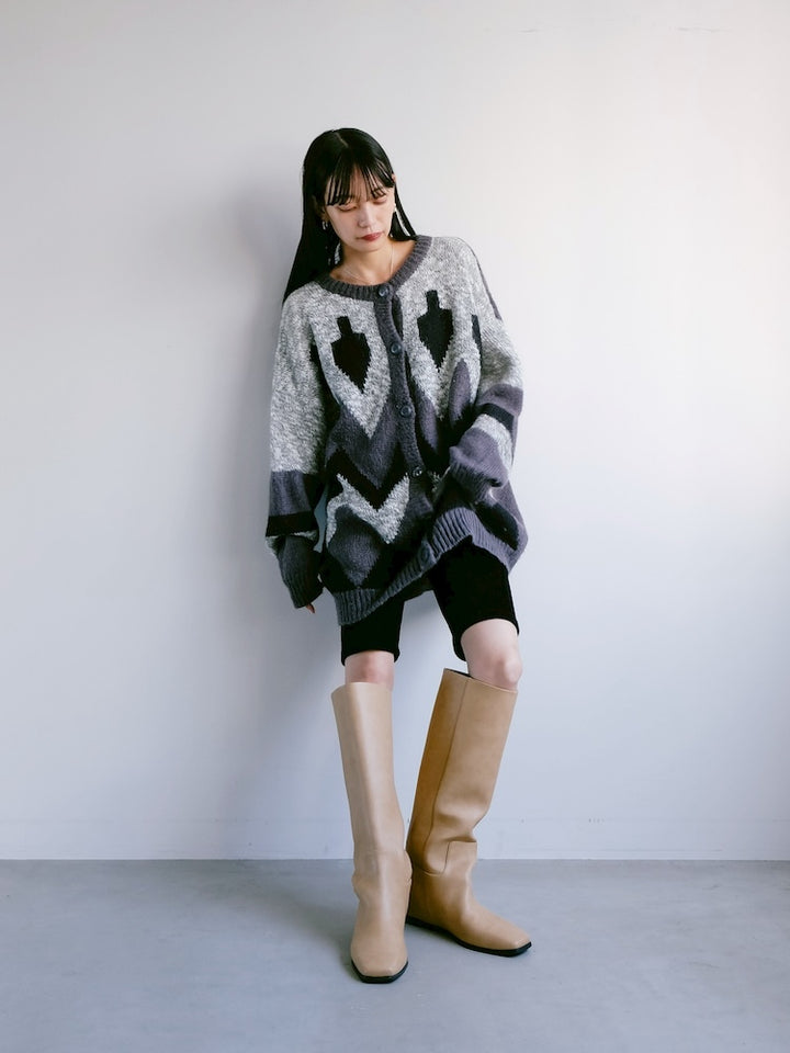 Geometry Gray Cardigan