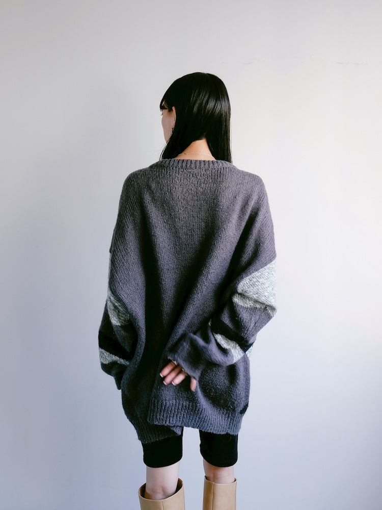 Geometry Gray Cardigan