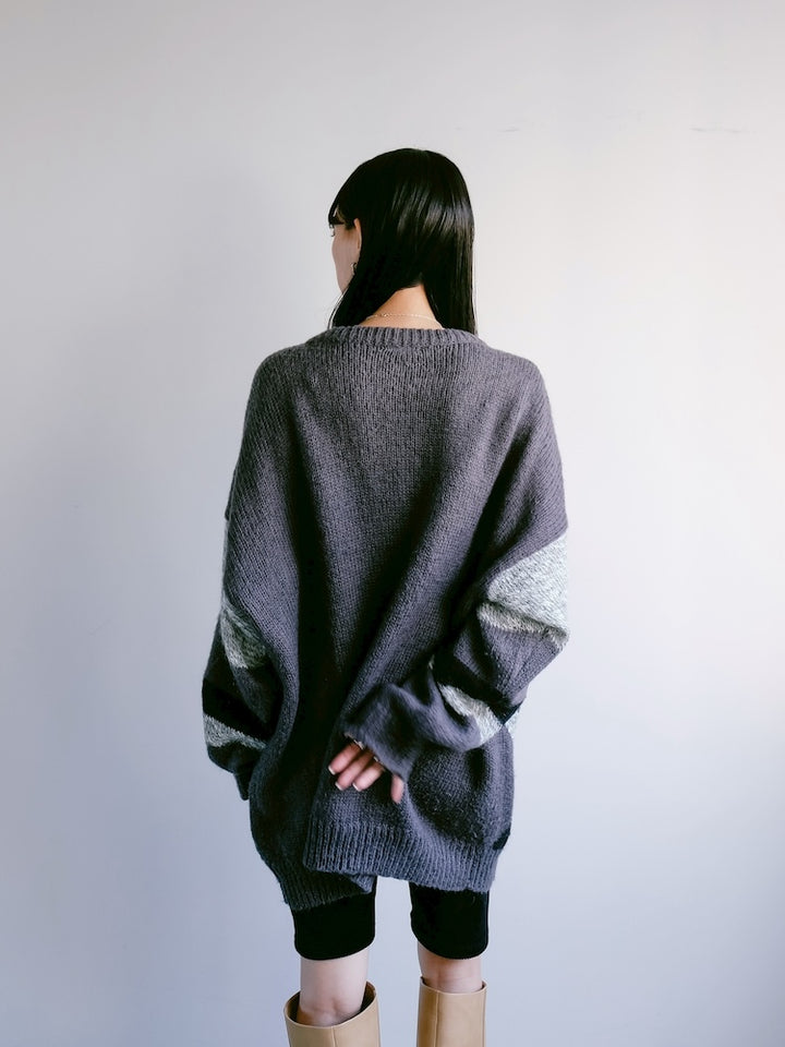 Geometry Gray Cardigan