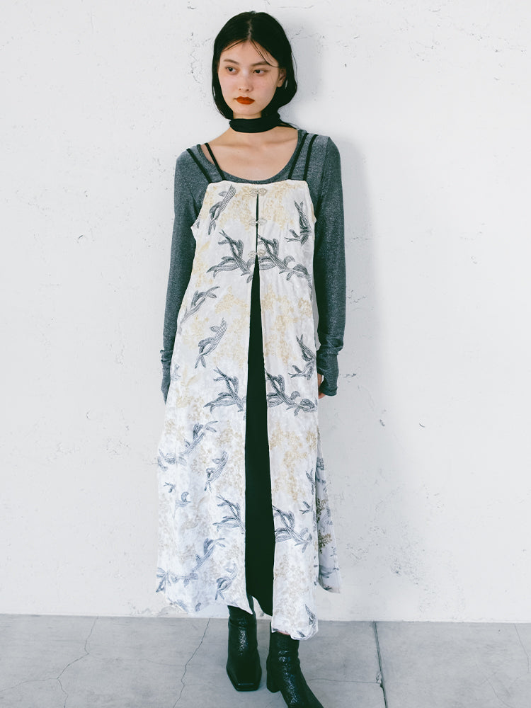 Velour Embroidery Layered Dress｜ベロア刺繍ドレス – MARTE