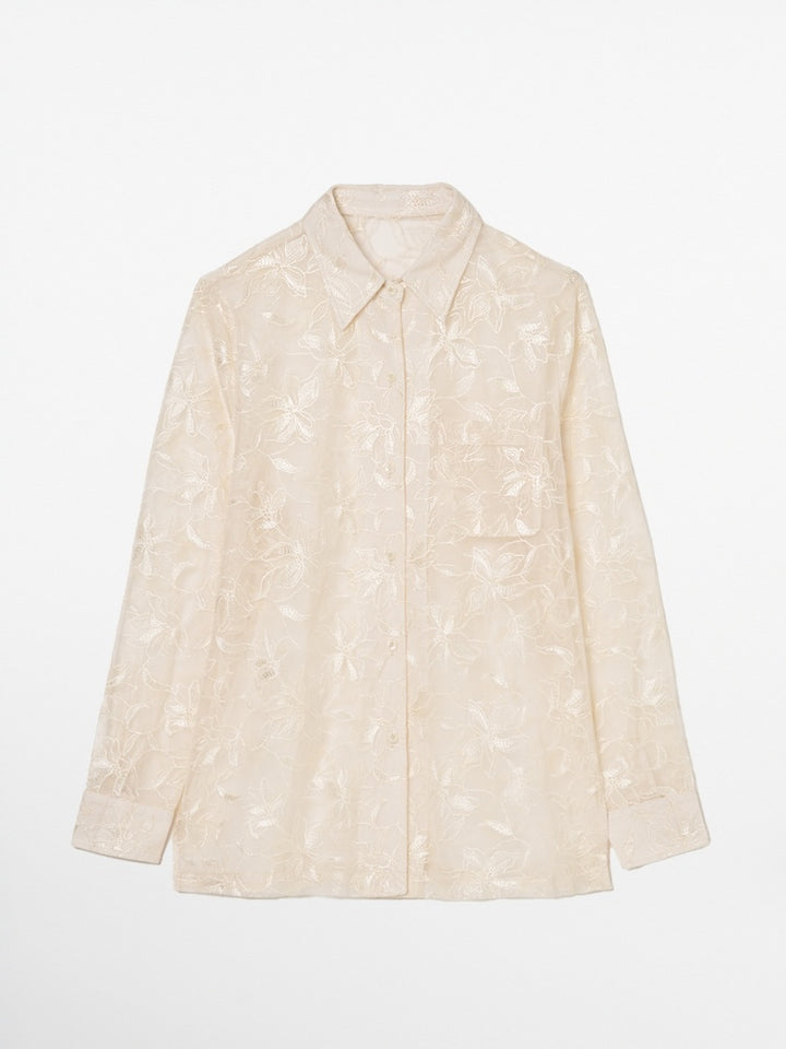 Lace Over Shirt