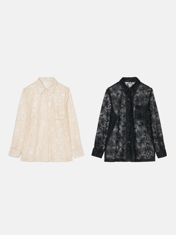 Lace Over Shirt