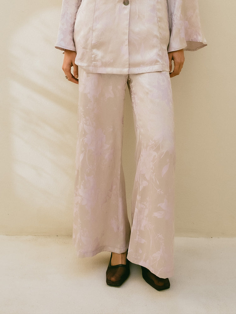 Satin Jacquard Pants