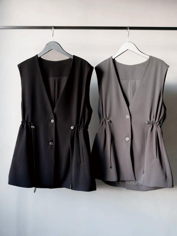 【26ss_EXB】Waist Draw String Vest
