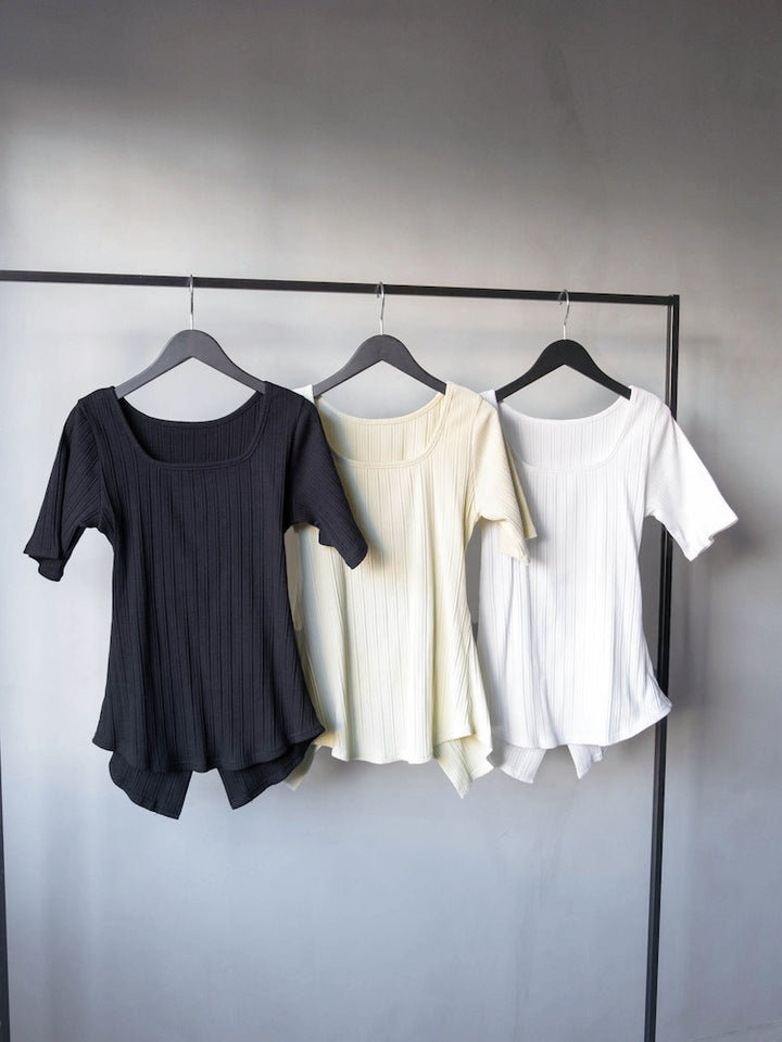 【26ss_EXB】2way Half Sleeve Top