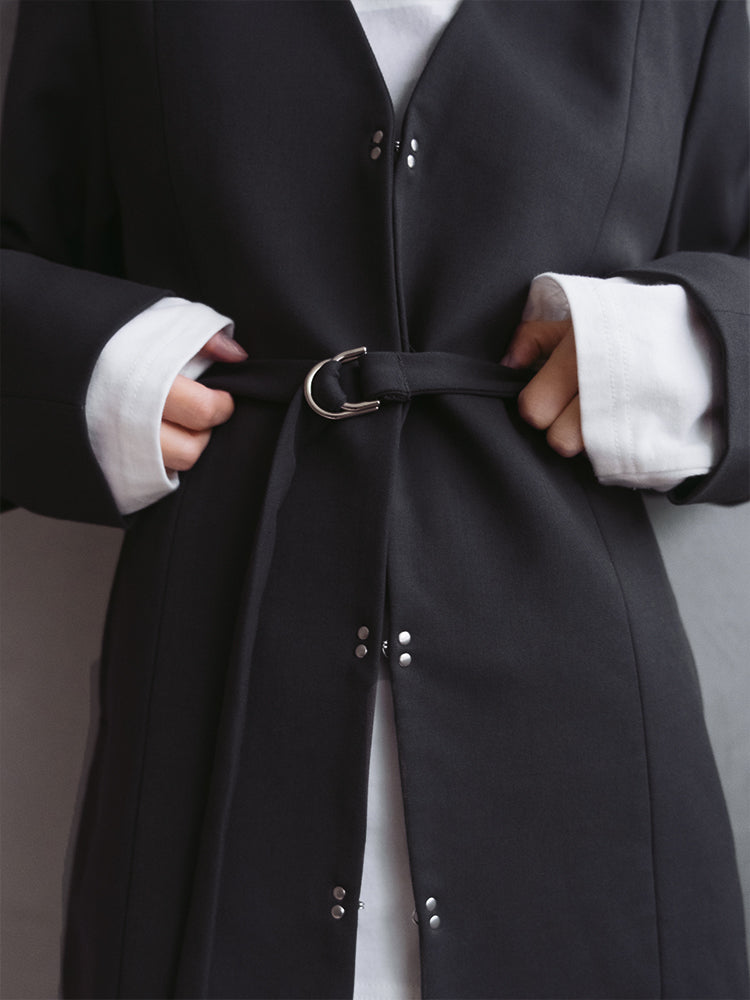 2way Slit Sleeve Belted Jacket – MARTE