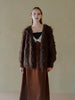 モデル身長：174cm / カラー；Brown
