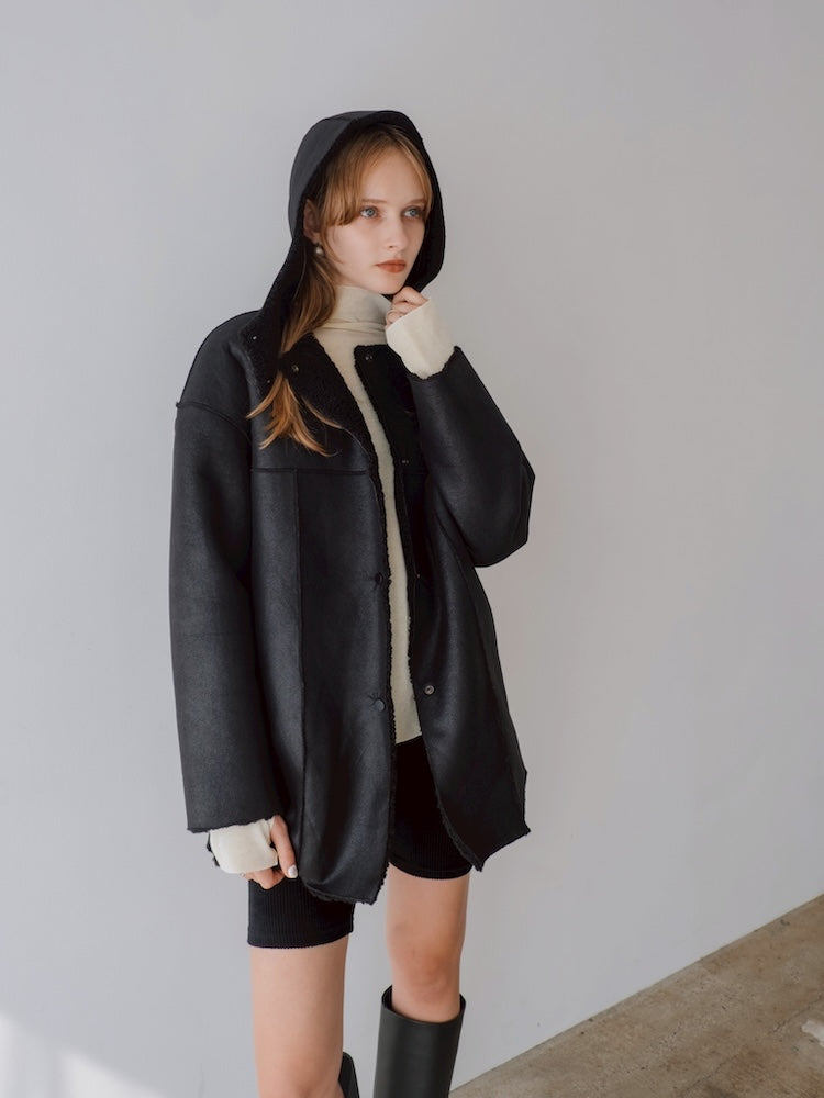 冬さん専用 Reversible Hooded Coat｜スエード/ボア リバーシブルコート – MARTE