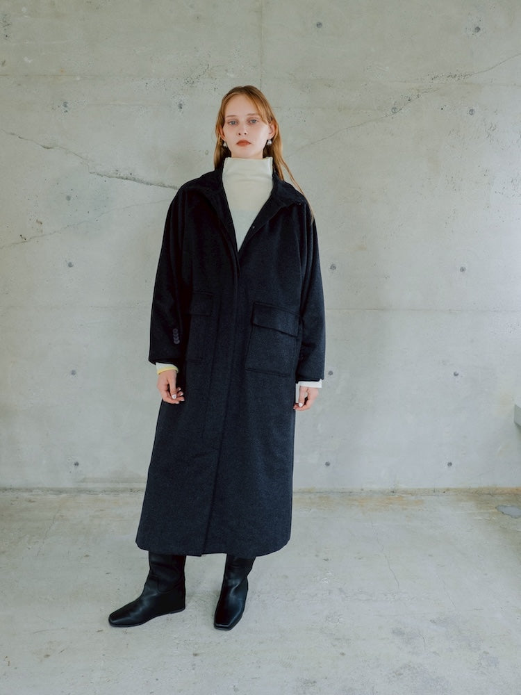 Tuck Sleeve Wool Coat｜ウール100% ロングコート – MARTE