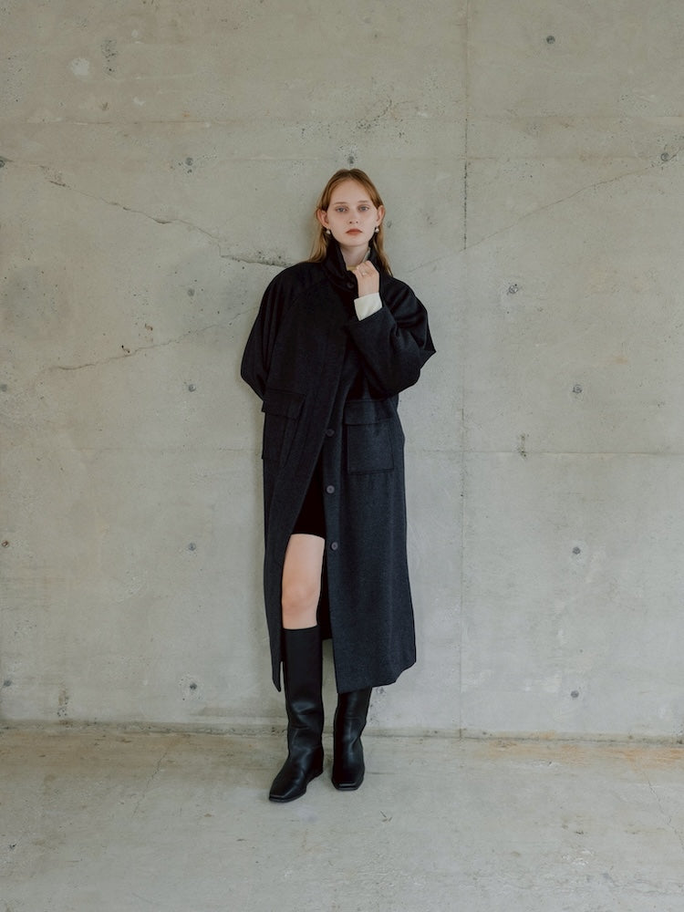 Tuck Sleeve Wool Coat｜ウール100% ロングコート – MARTE