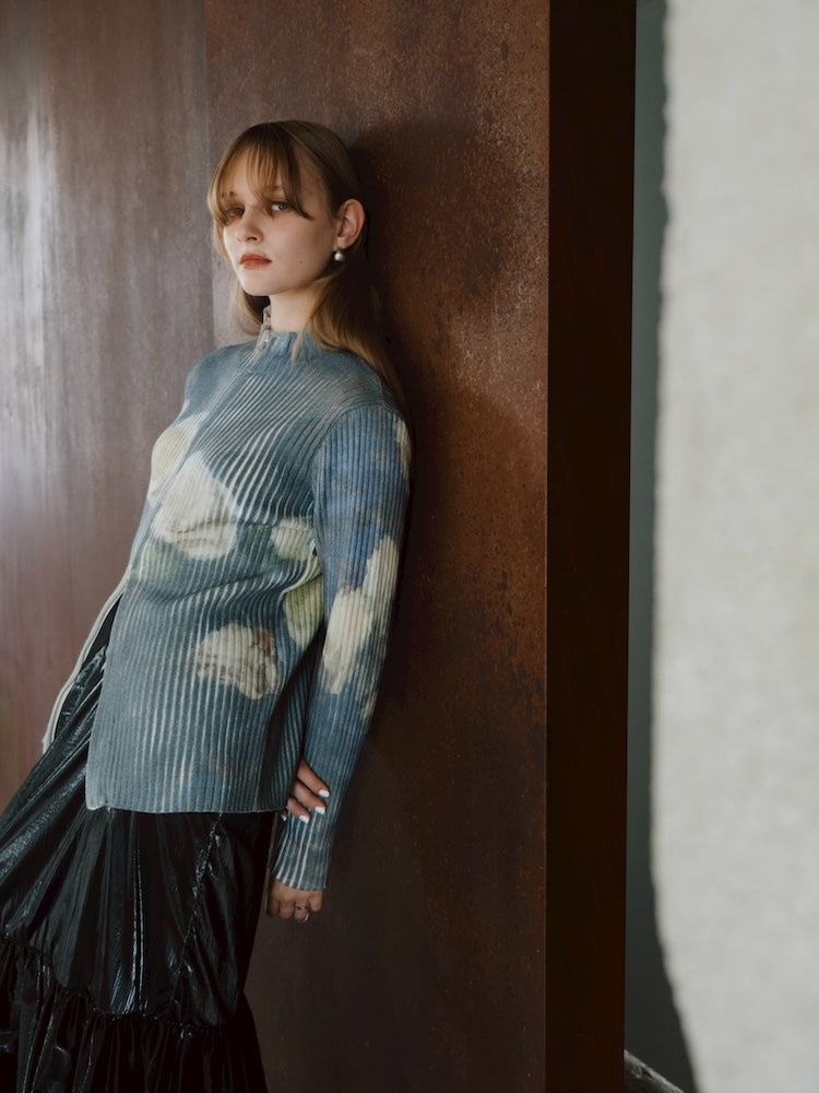 Art Print Rib Zip Knit｜アートニット – MARTE