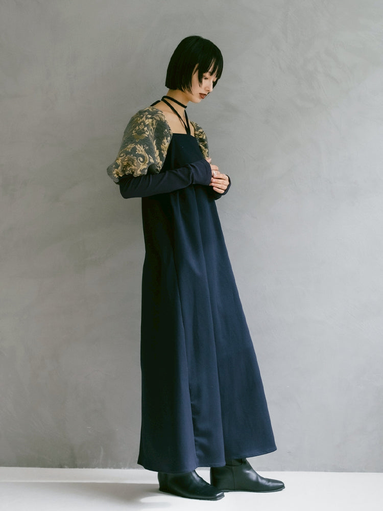 Jacquard Bud Sleeve Dress｜結婚式やお呼ばれドレス｜ジャガード