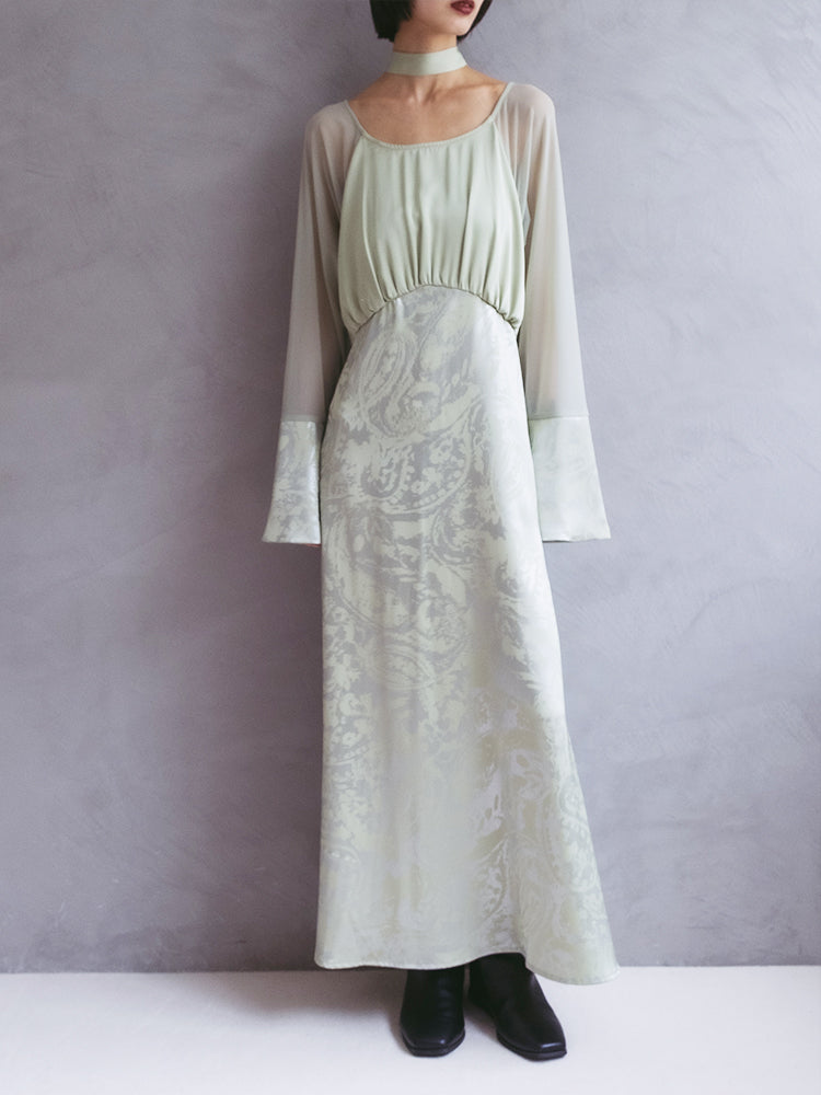 Foil Stamped Satin Dress｜箔押しサテンドレス – MARTE