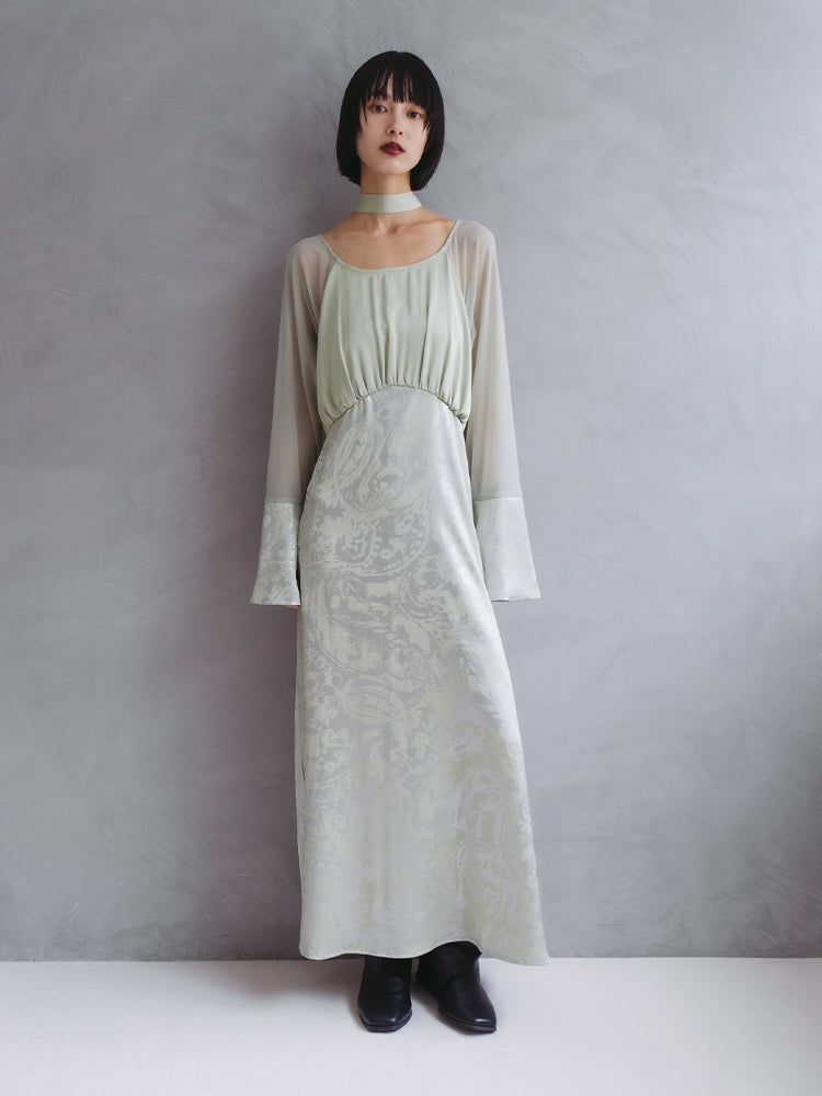 Foil Stamped Satin Dress｜箔押しサテンドレス – MARTE