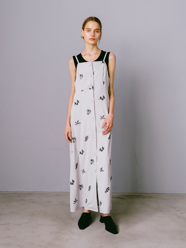 Flower Embroidery Dress｜フラワーモチーフ刺繍ワンピース – MARTE