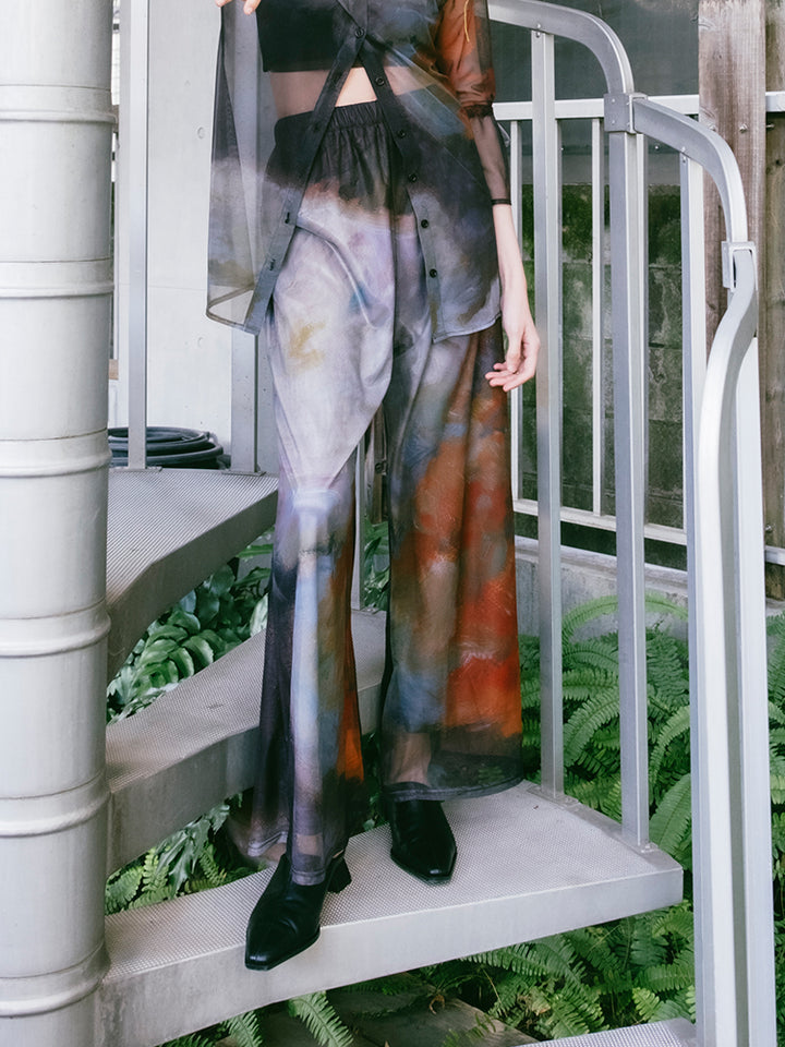 モデル身長：172cm / カラー：02 Fleurs ※サンプル着用。丈が3cm短くなります。