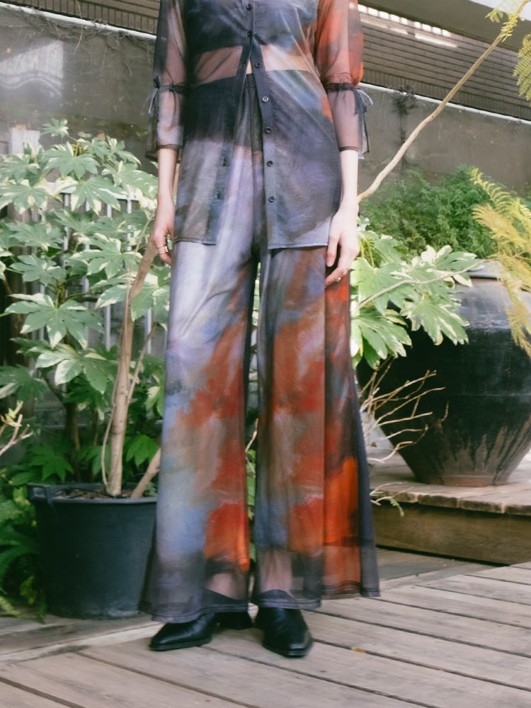 モデル身長：172cm / カラー：02 Fleurs ※サンプル着用。丈が3cm短くなります。