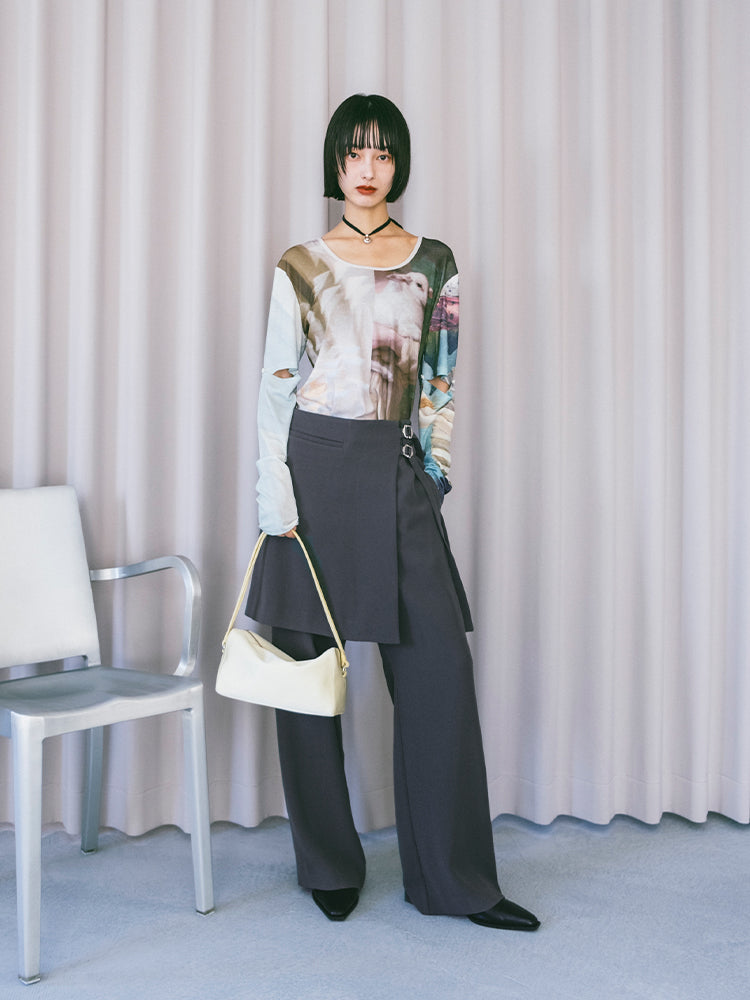 2way Sleeve Art Print Top｜2wayアート柄トップス – MARTE