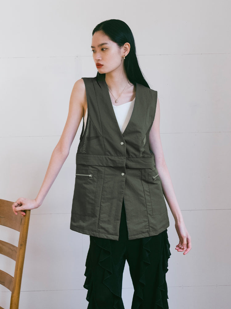 モデル身長：172cm / カラー：Khaki