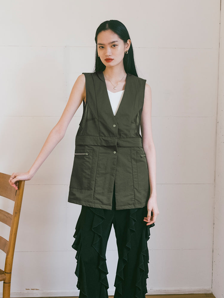 モデル身長：172cm / カラー：Khaki