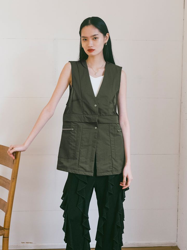 モデル身長：172cm / カラー：Khaki