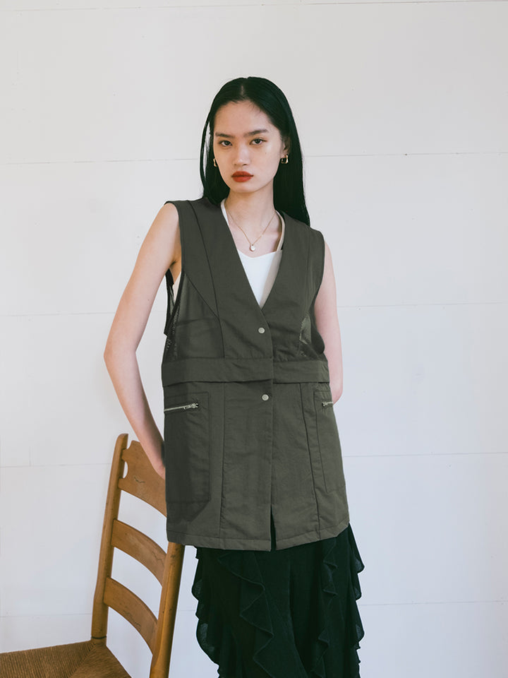モデル身長：172cm / カラー：Khaki
