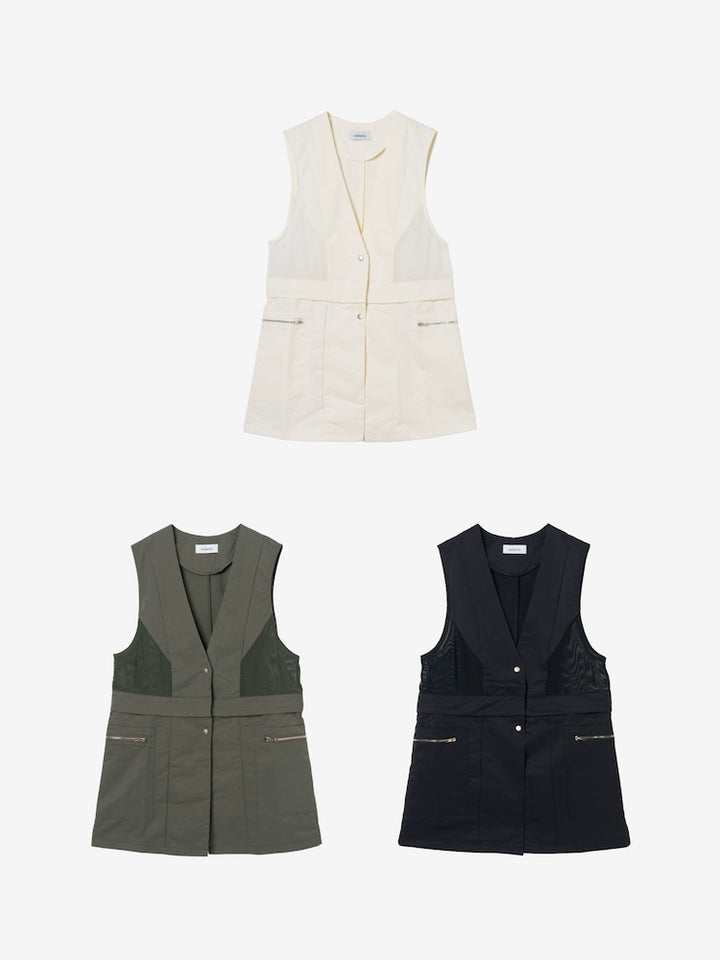 Mesh Panel Nylon Vest