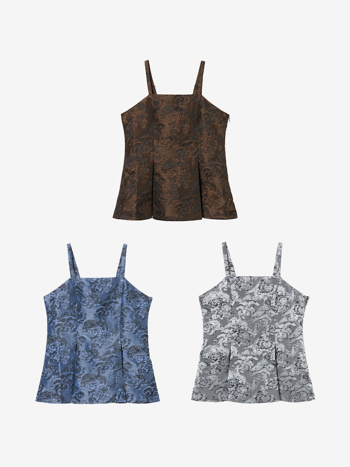 Jacquard Slit Bustier