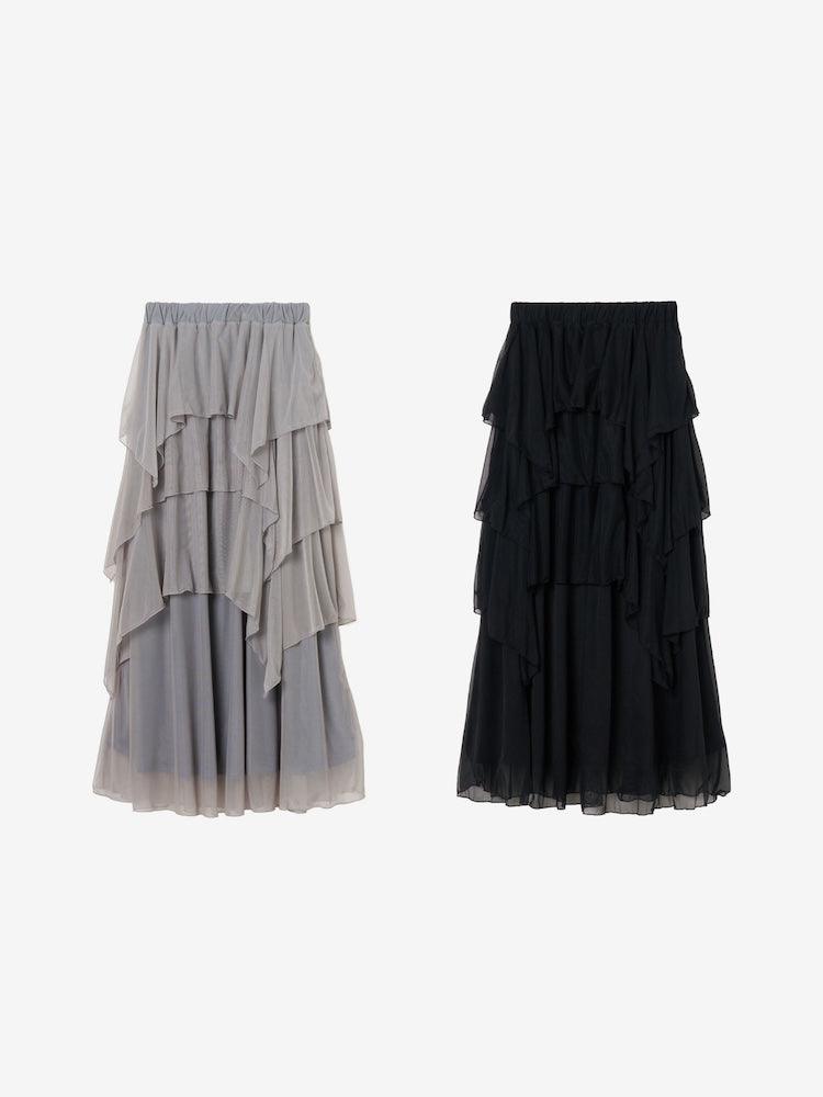 【6月6日(土) 12:00販売開始】Random Hem Tiered Skirt