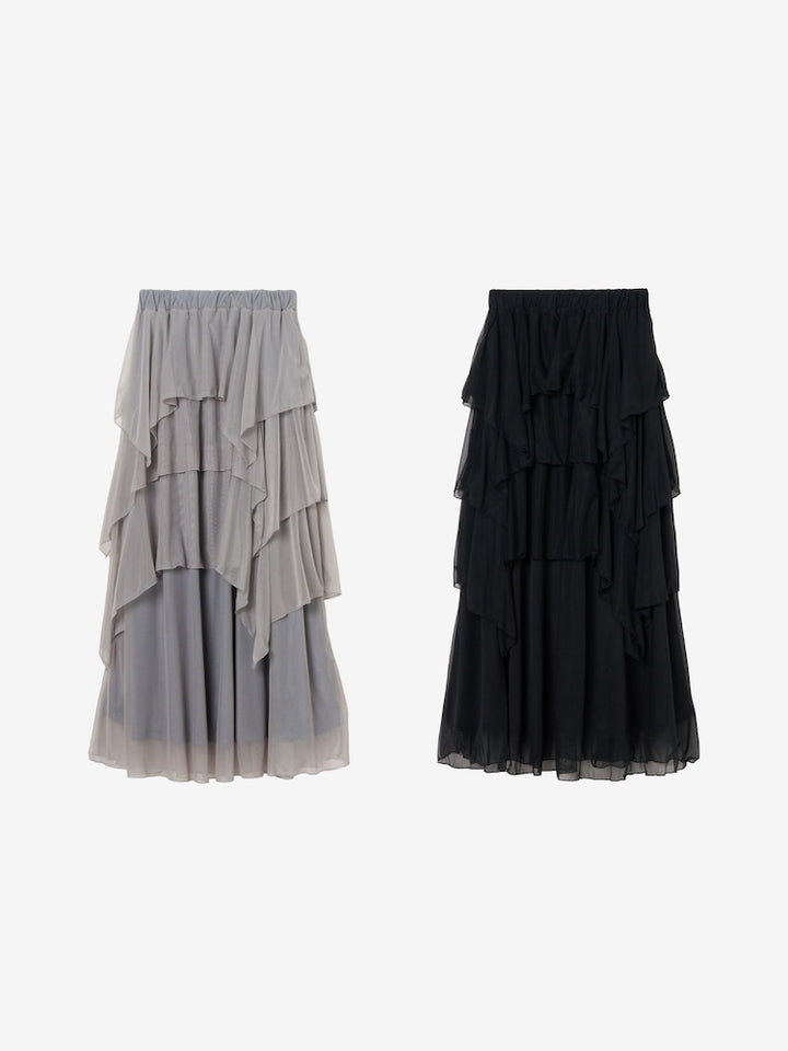 【6月6日(土) 12:00販売開始】Random Hem Tiered Skirt