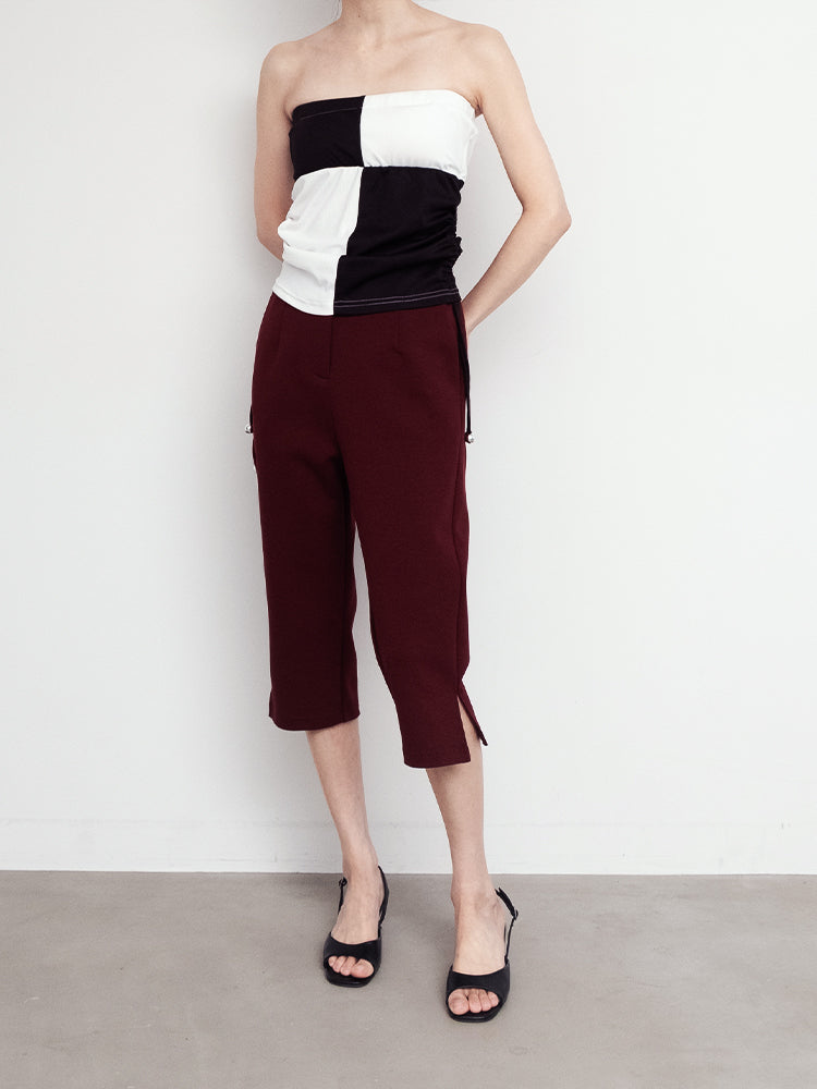 モデル身長：158cm / カラー：Black×Ivory