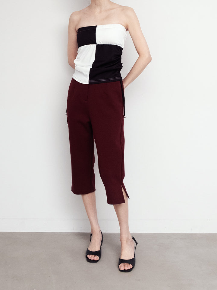 モデル身長：158cm / カラー：Black×Ivory