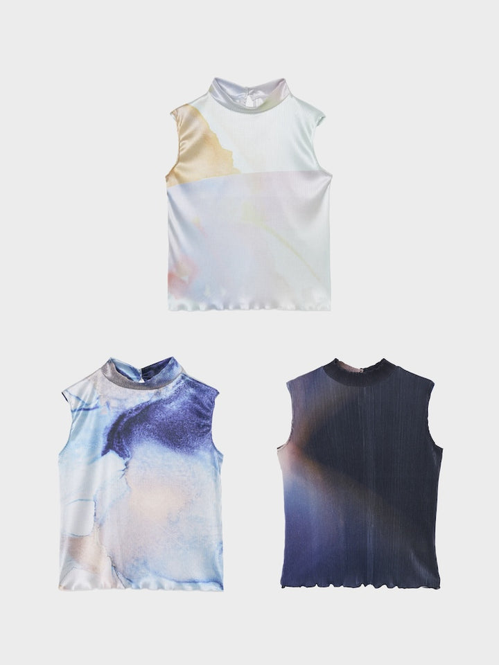 Art Print Sleeveless Top