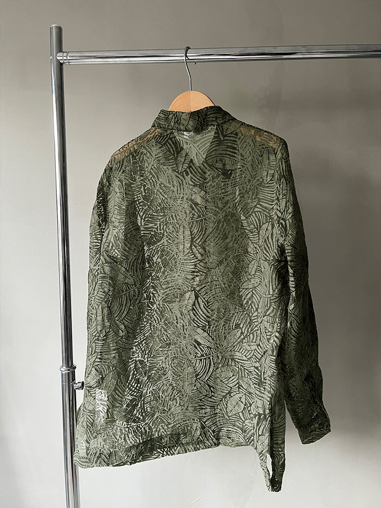 Leaf Sheer Jacquard Shirt
