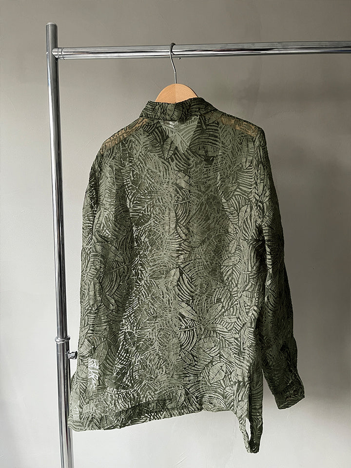 Leaf Sheer Jacquard Shirt