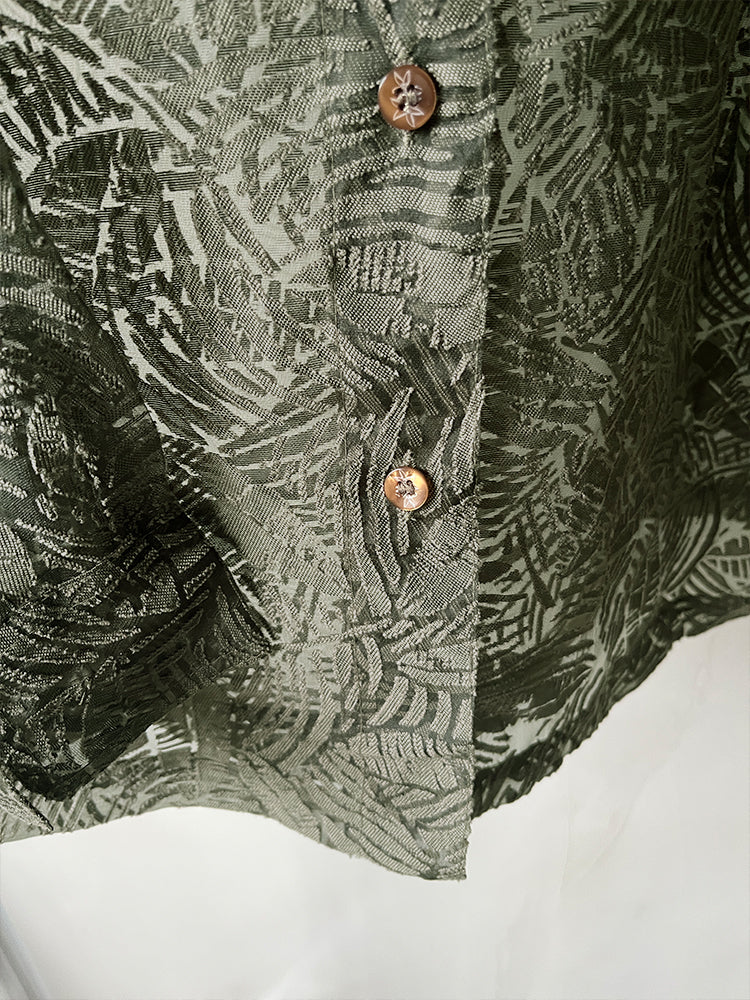 Leaf Sheer Jacquard Shirt