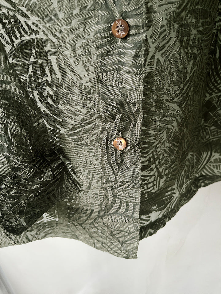 Leaf Sheer Jacquard Shirt