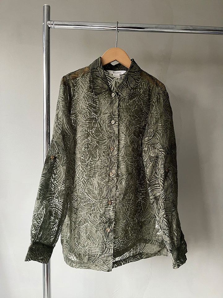 Leaf Sheer Jacquard Shirt