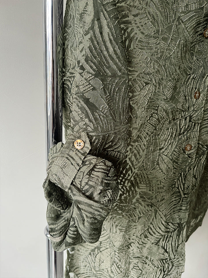 Leaf Sheer Jacquard Shirt